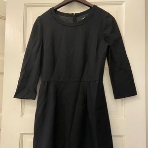 J crew work dress size 2; 3/4 sleeves and knee length with detailing